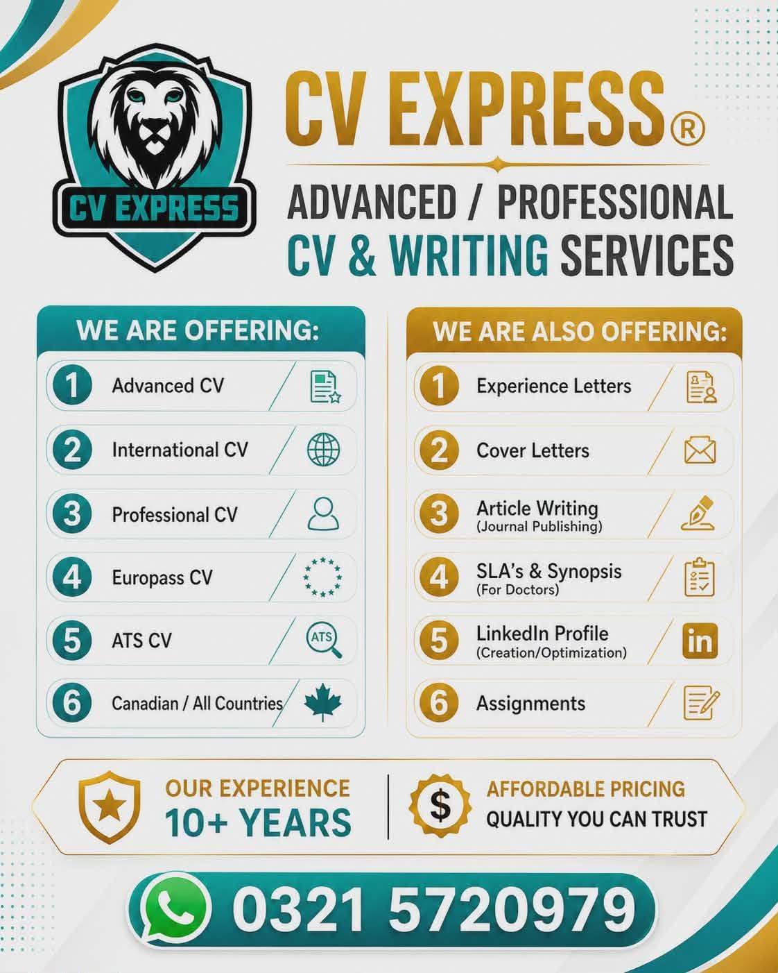 Express Designers Facebook ad: Need an Advanced / Professional CV or Resume…