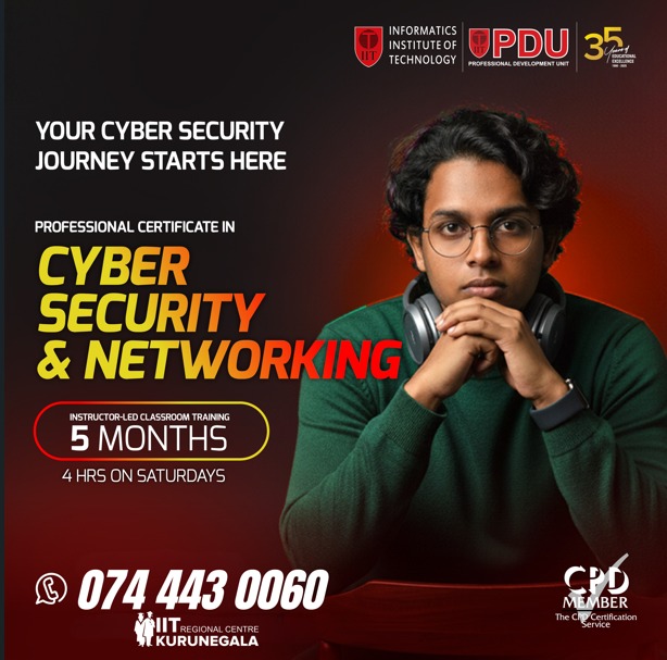 IIT Regional Centre - Kurunegala Facebook ad: Join Professional Certificate in Cyber Security