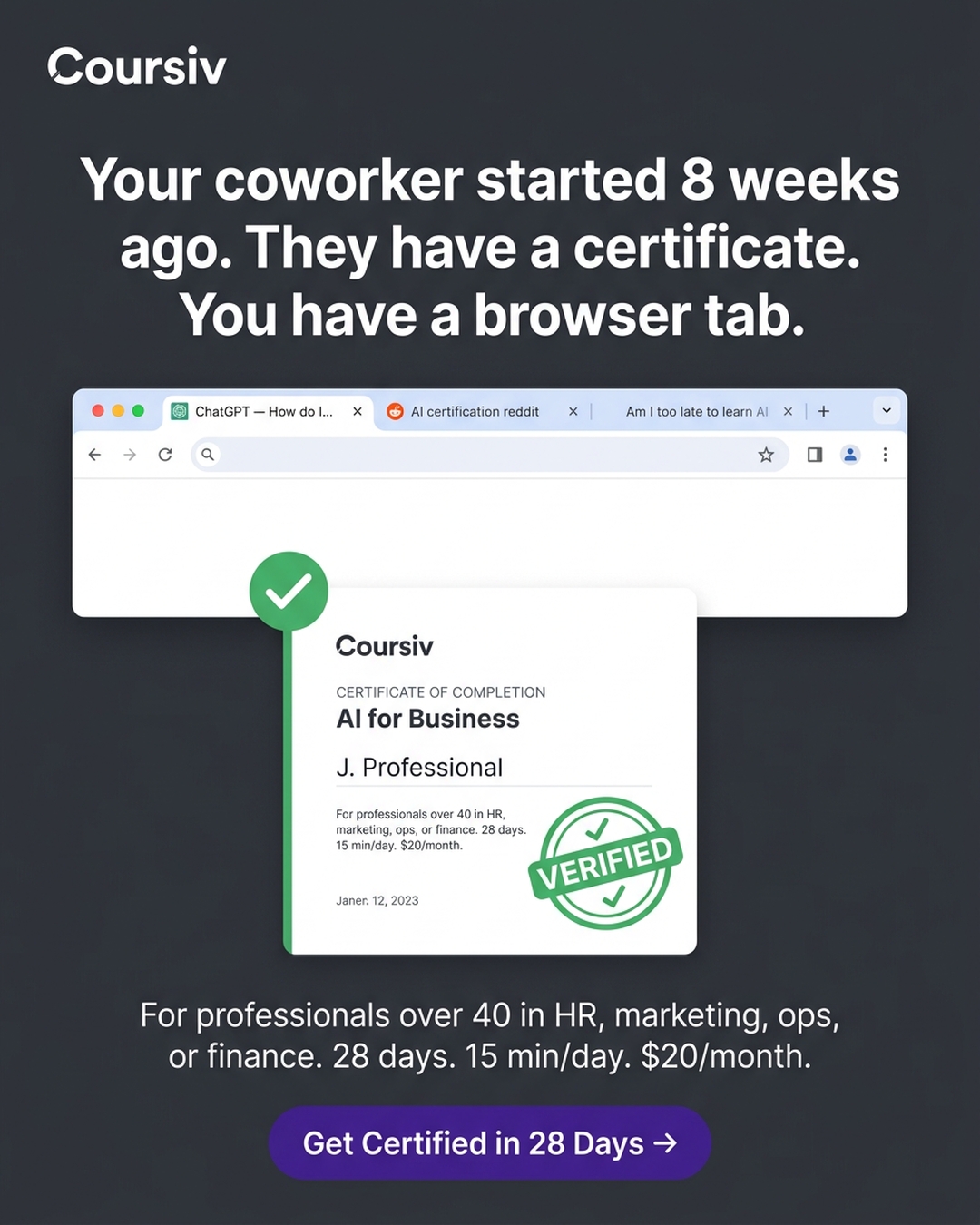 AI Simplified Facebook ad