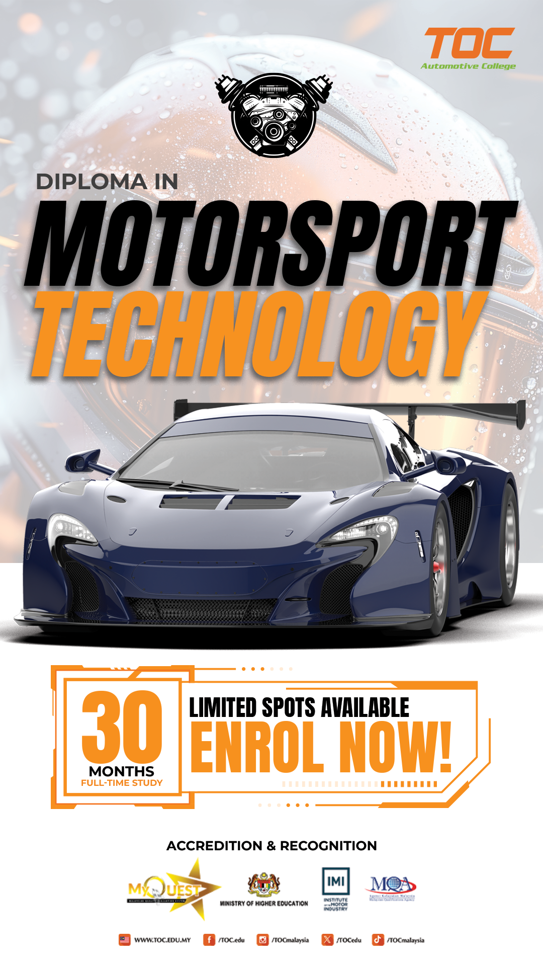 TOC Automotive College Facebook ad from Dec 20, 2025