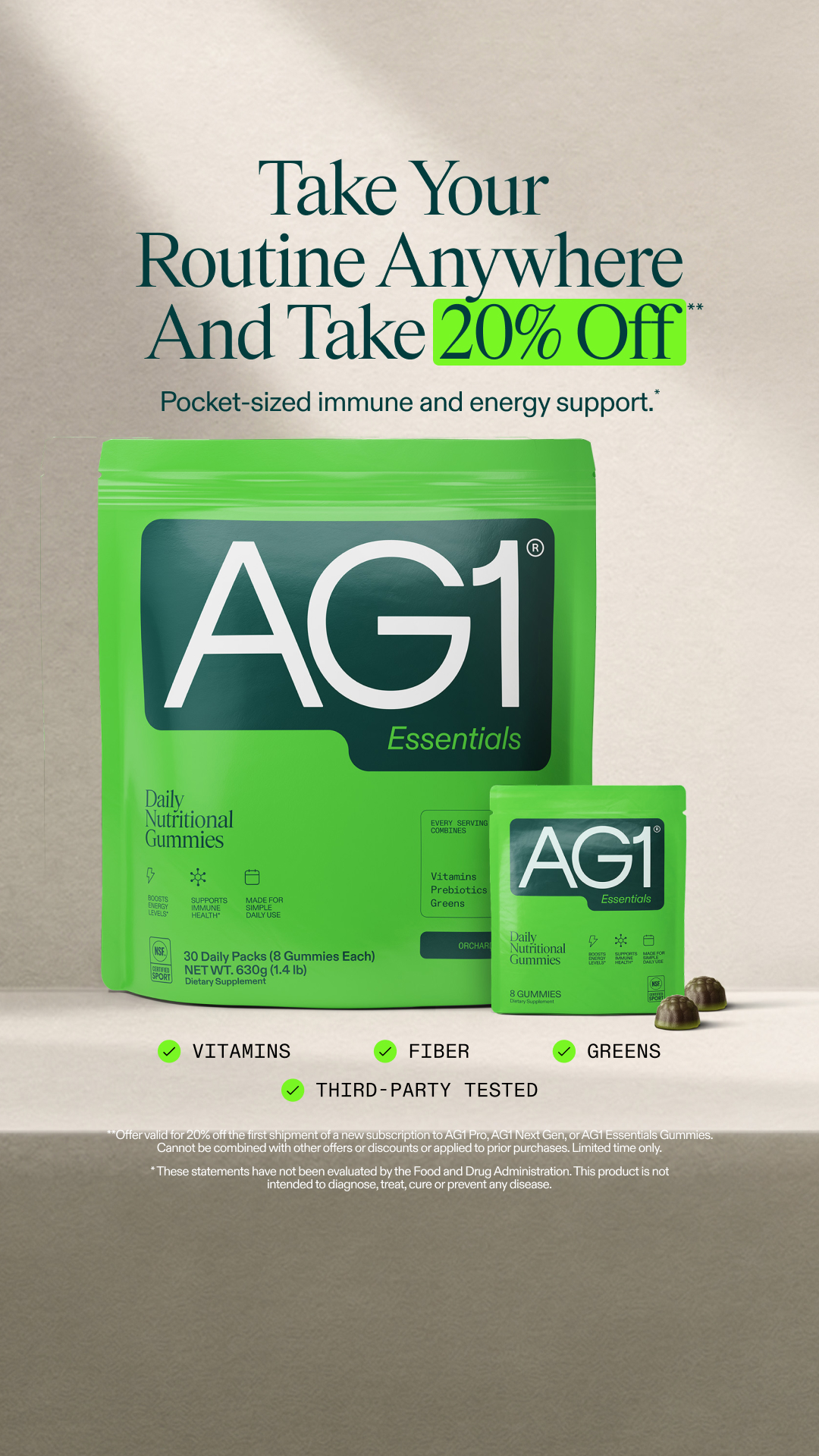 AG1 by Athletic Greens Facebook ad