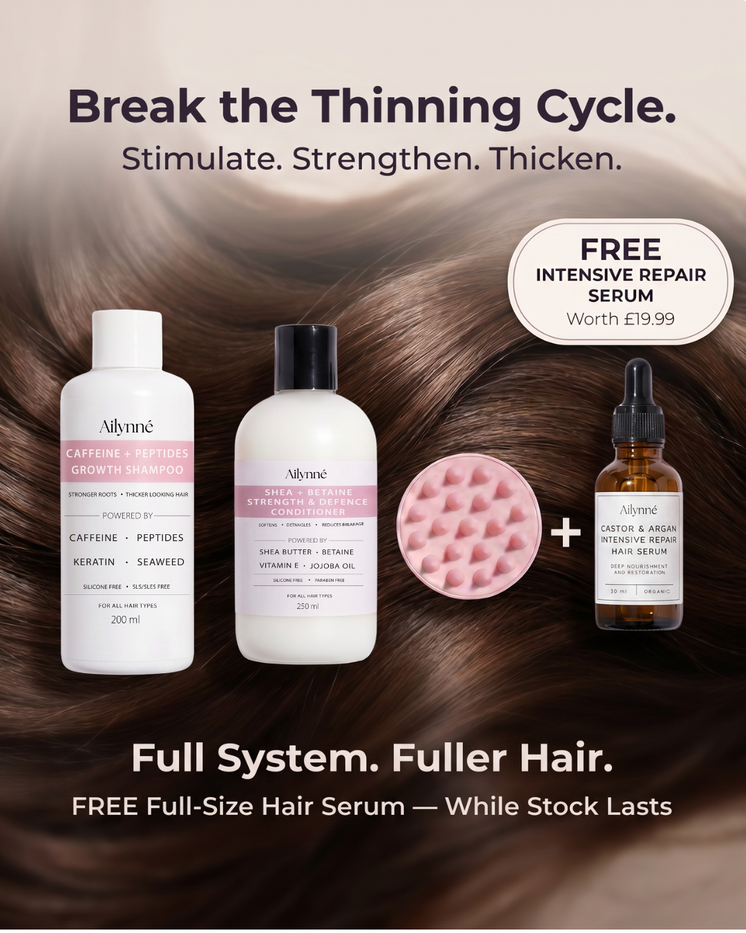 Ailynné Facebook ad: The Hair Growth Shampoo UK Women Swear By