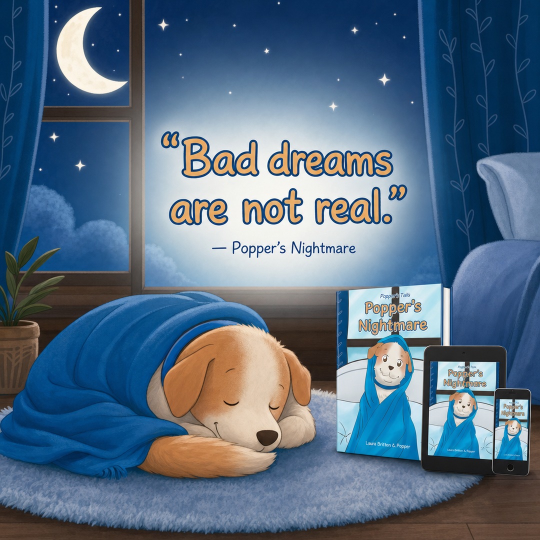 Author Laura Britton & Popper Facebook ad: For children who wake up worried after a…