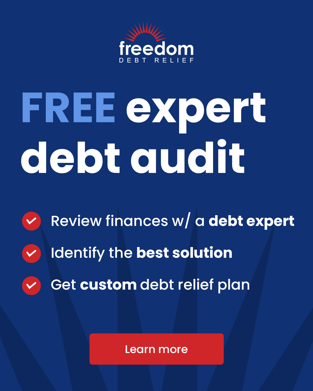 Freedom Debt Relief Facebook ad