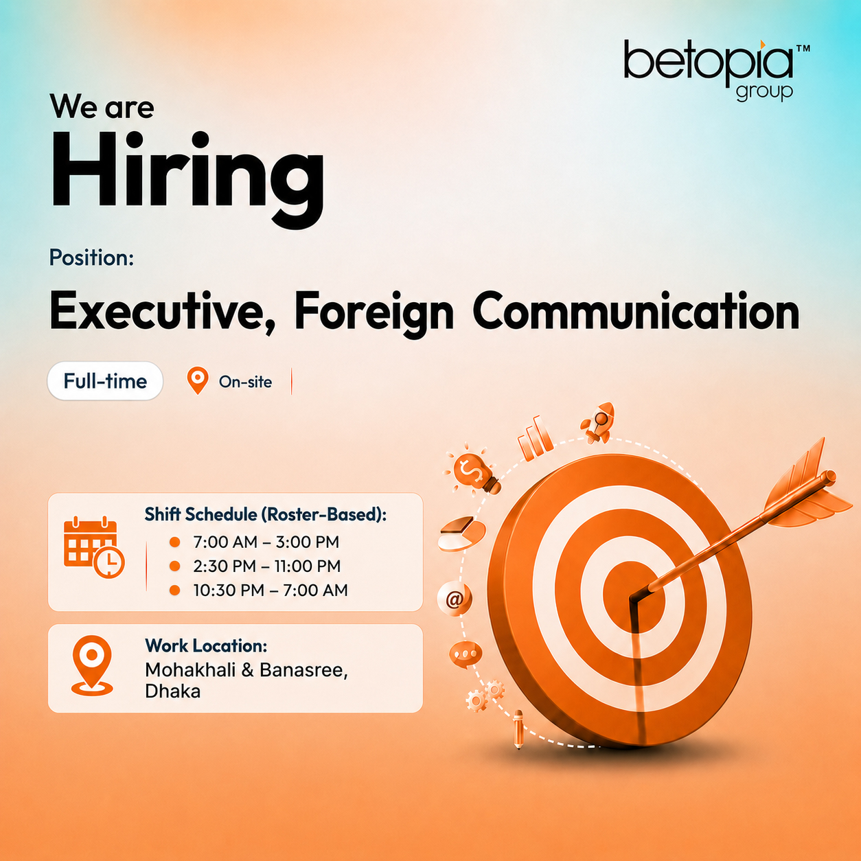Career at Betopia Facebook ad: We are seeking proactive and career-oriented individualsโฆ