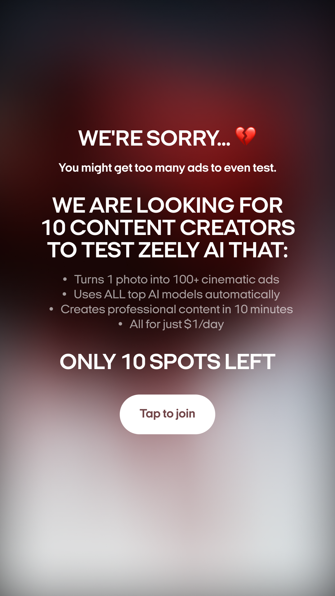 Zeely Facebook ad