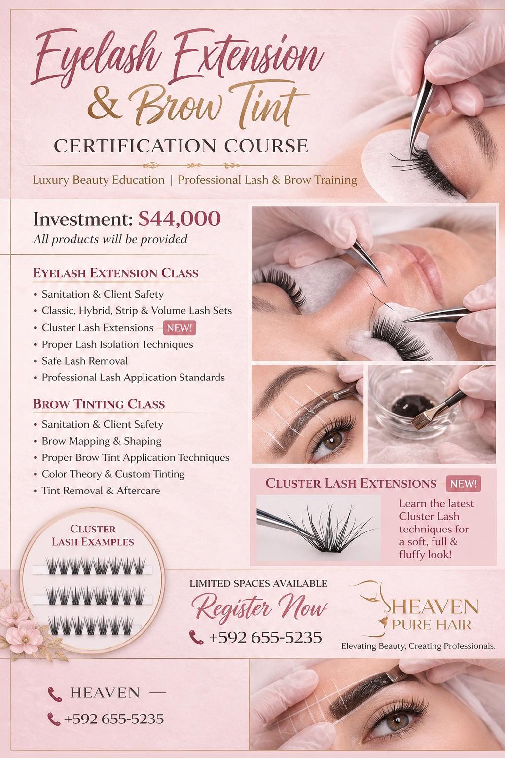 Heaven’s Pure Facebook ad: We are giving back with our Eyelash Extension…