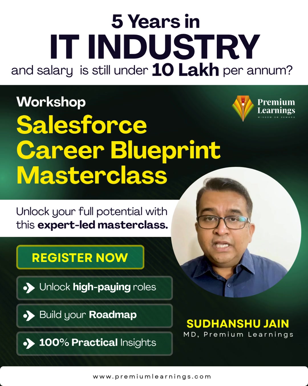 Premium Learning Systems Facebook ad: Launch Your Salesforce Career Today