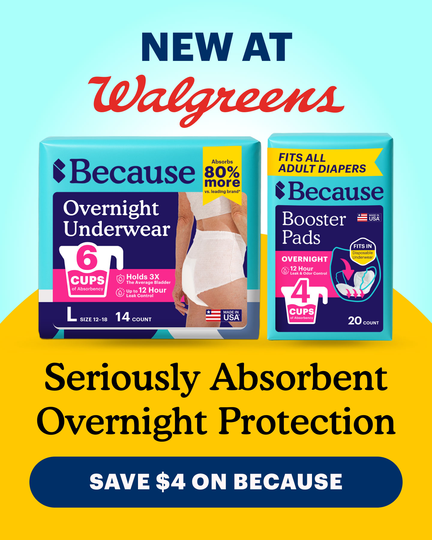 Because Facebook ad: NEW at Walgreens