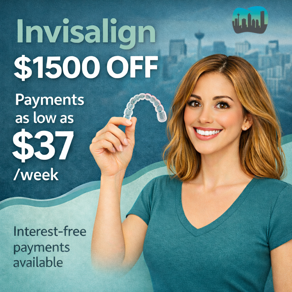 East Village Dental Facebook ad: $1500 OFF Invisalign + FREE Whitening For Life