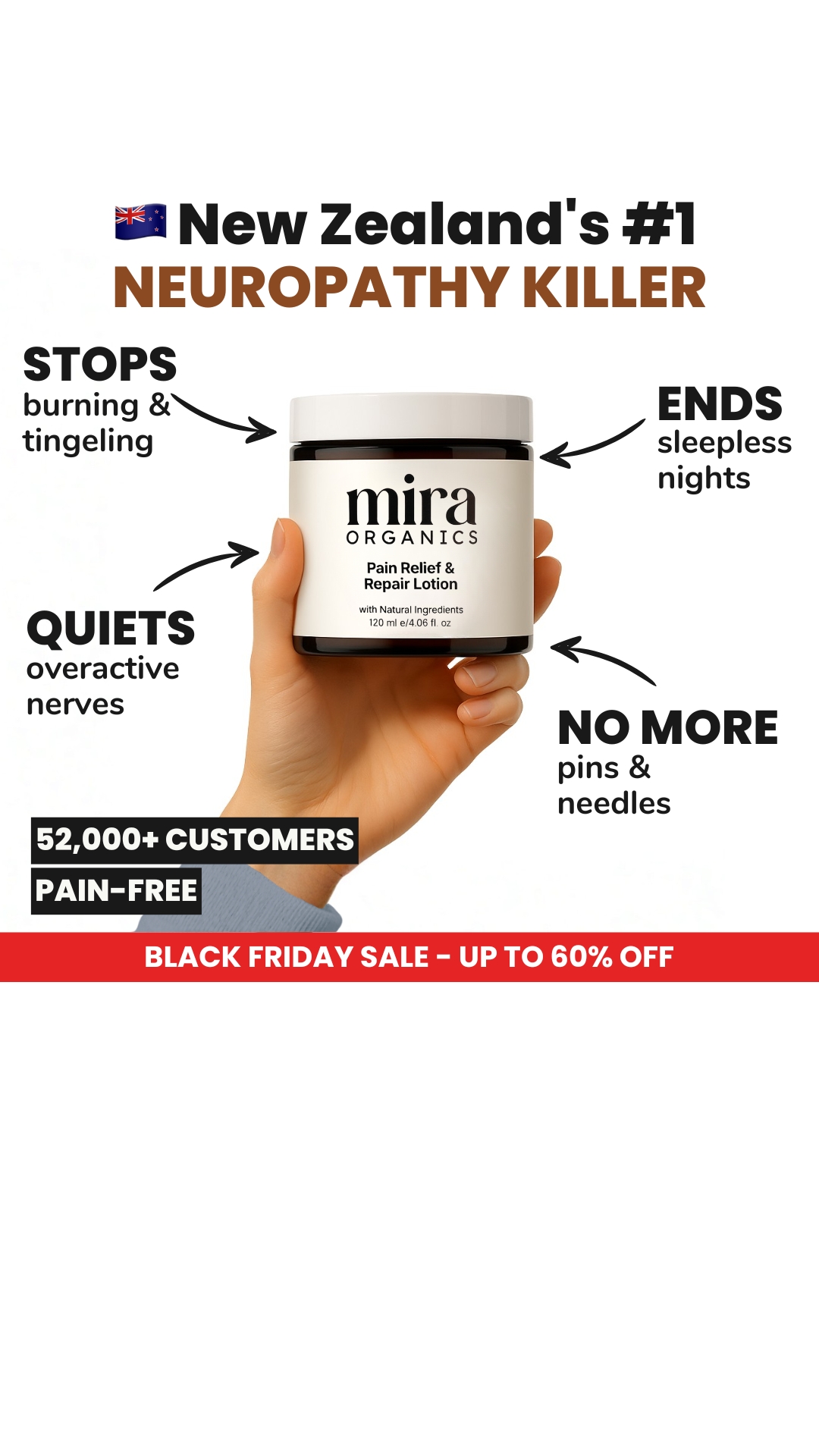 Mira Organics NZ Facebook ad from Nov 9, 2025