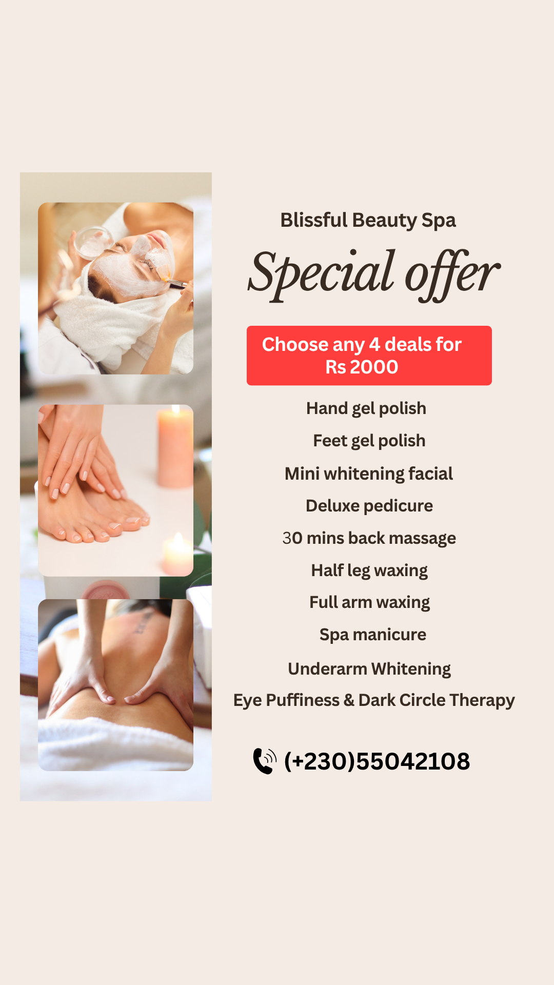 Blissful Beauty Spa Facebook ad