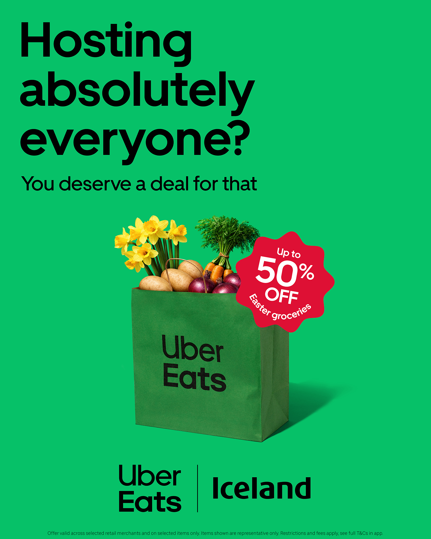 Uber Eats Facebook ad from Apr 1, 2026