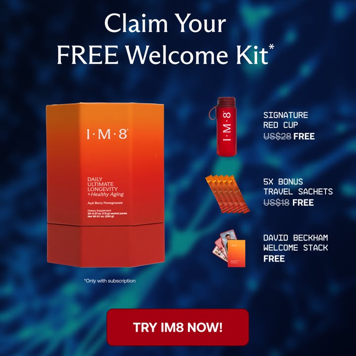 IM8 Facebook ad: Longevity Starts at the Cellular Level