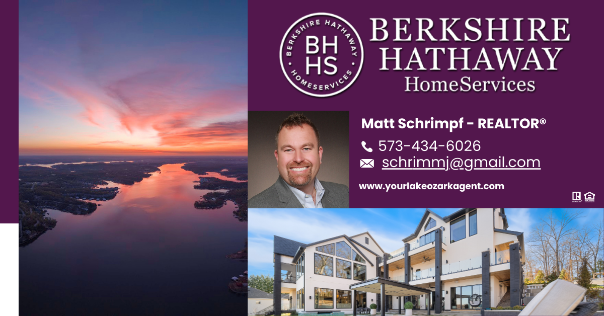 Matt Schrimpf, Berkshire Hathaway HomeServices Lake Ozark Realty Facebook ad from May 22, 2025