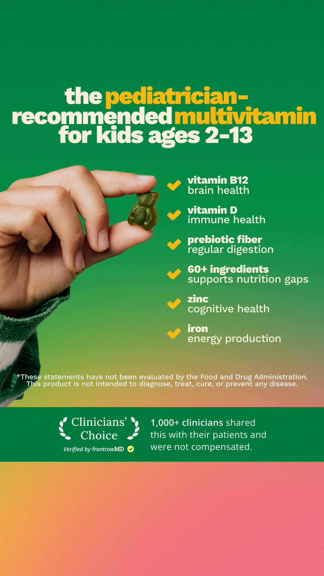 Grüns Kids Facebook ad