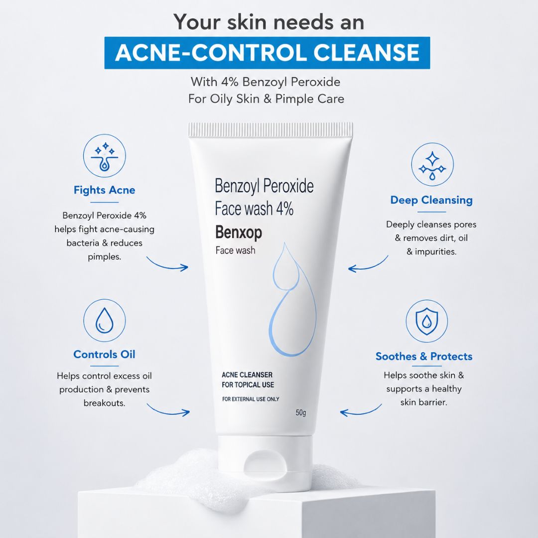 Shoprythm Facebook ad: Benxop Face Wash, Clear Skin in 7 Days
