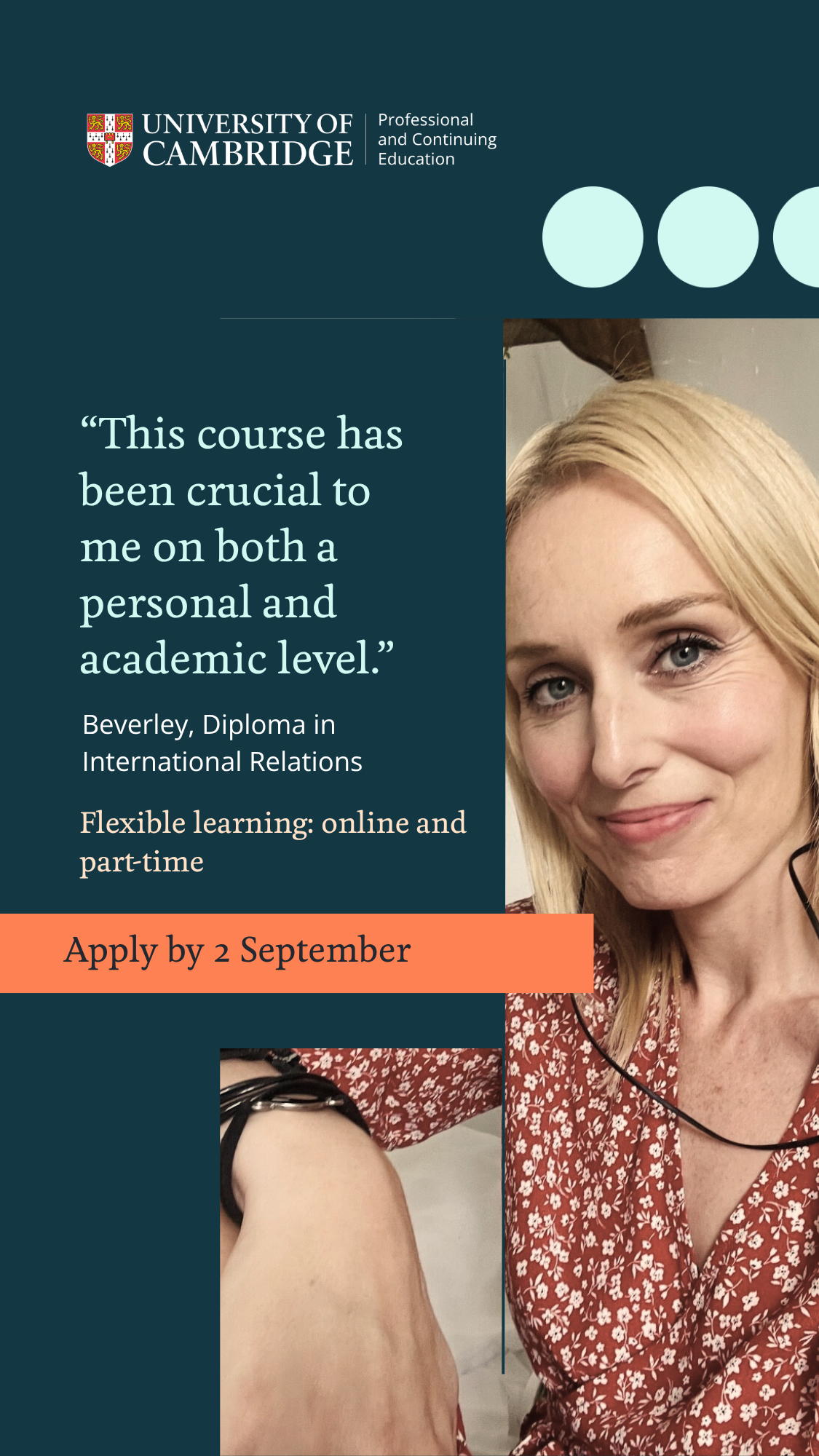 University of Cambridge Professional and Continuing Education Facebook ad from Jun 6, 2026