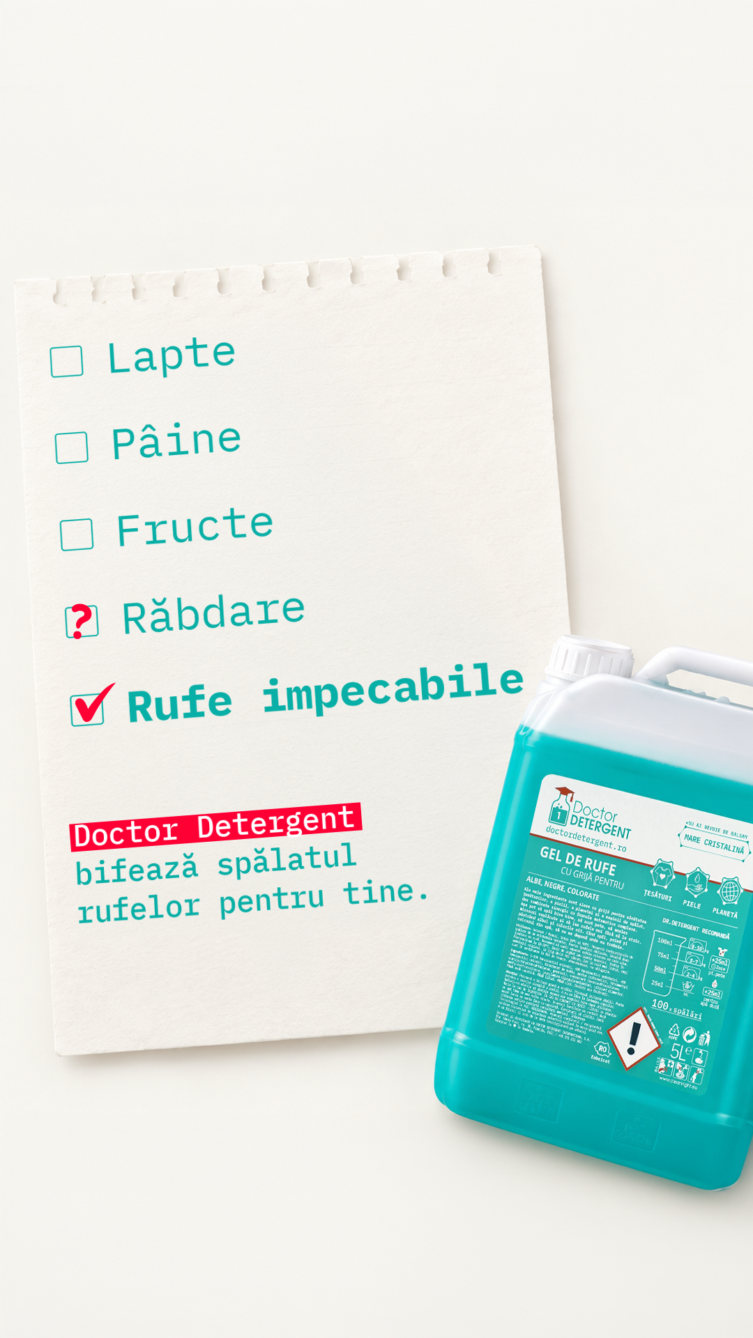 Doctor Detergent Facebook ad: Rufele? Bifate.