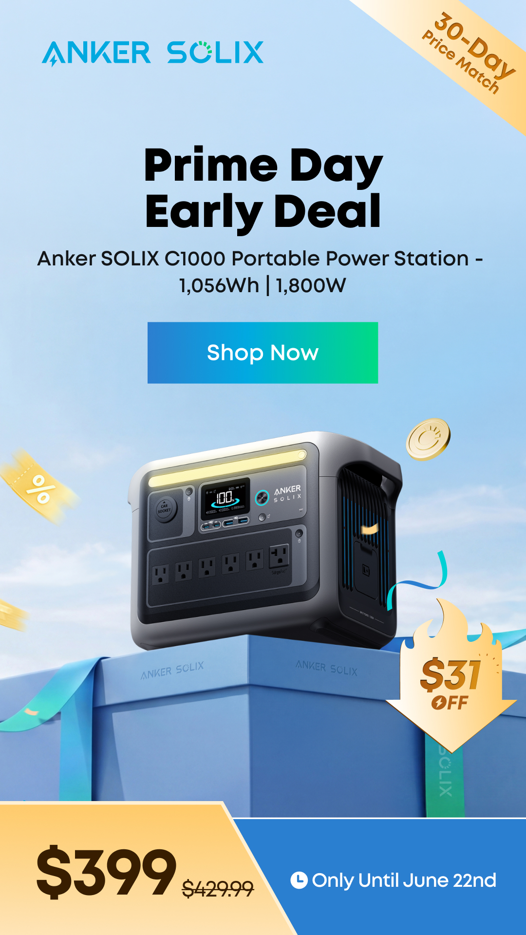 Anker SOLIX Facebook ad