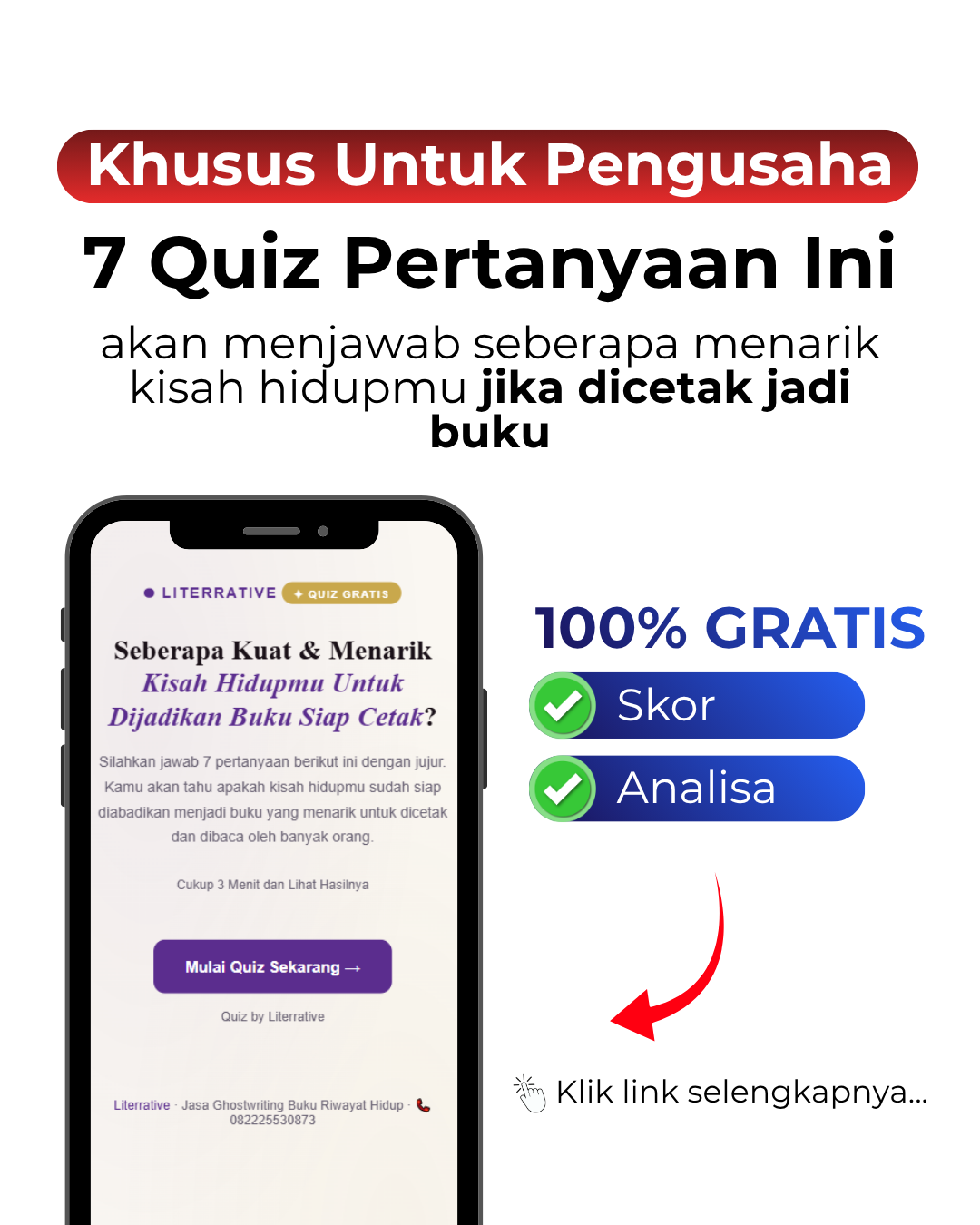 Literrative - Ghostwriter Literat Facebook ad: 100% GRATIS!