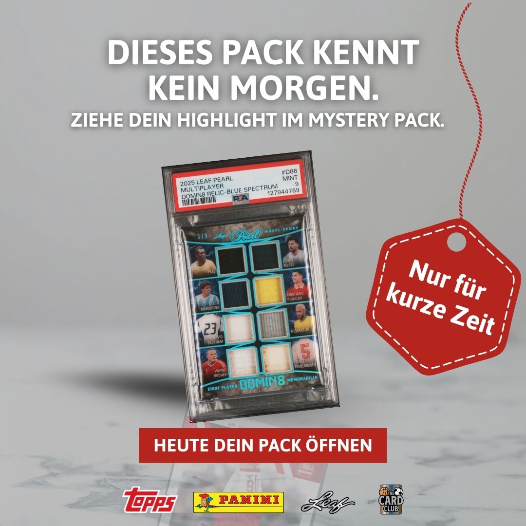 The Card Club Facebook ad: Messi oder Ronaldo in JEDEM Pack