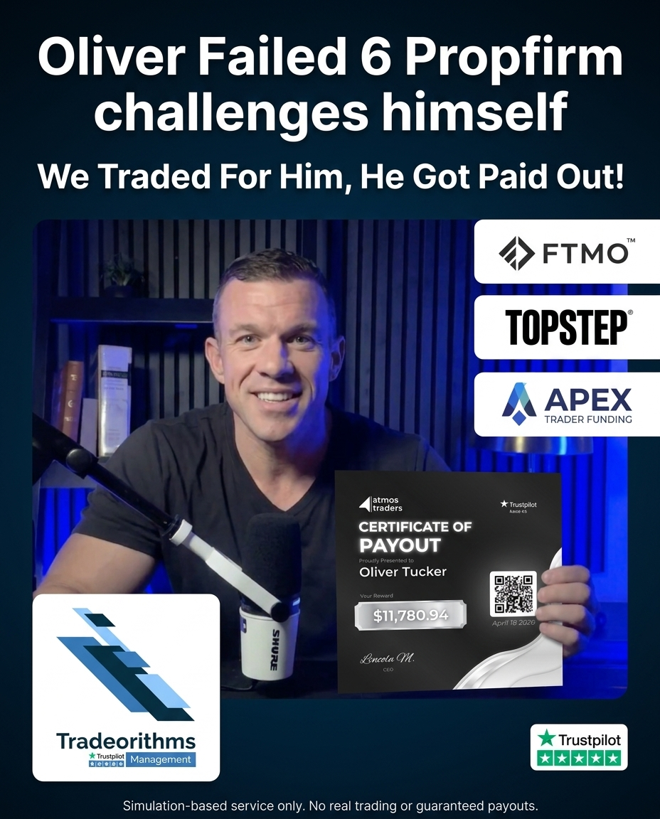 Tradeorithms2026 Facebook ad: We Pass & Manage Your Funded