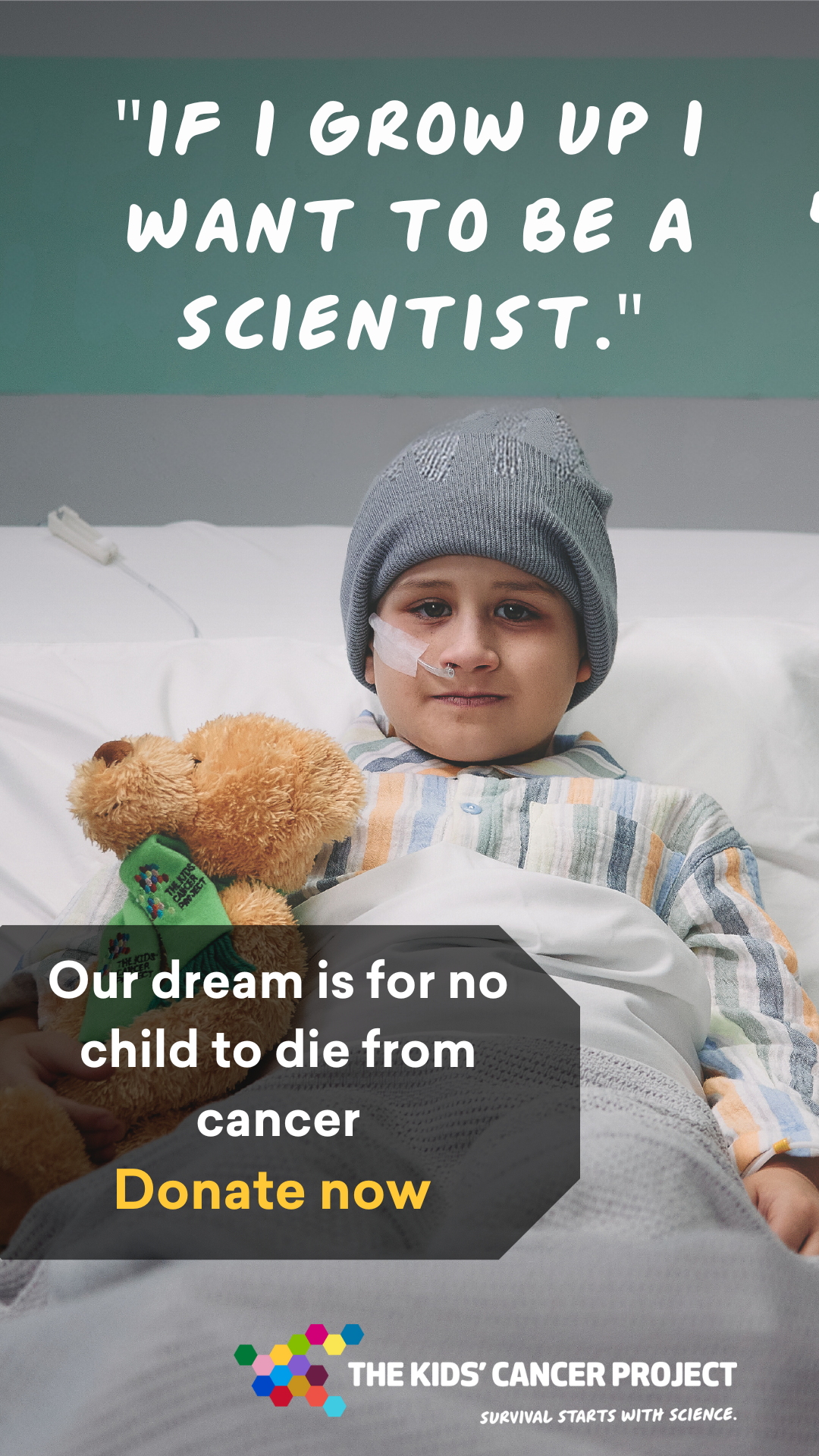 The Kids' Cancer Project Facebook ad from Dec 15, 2025