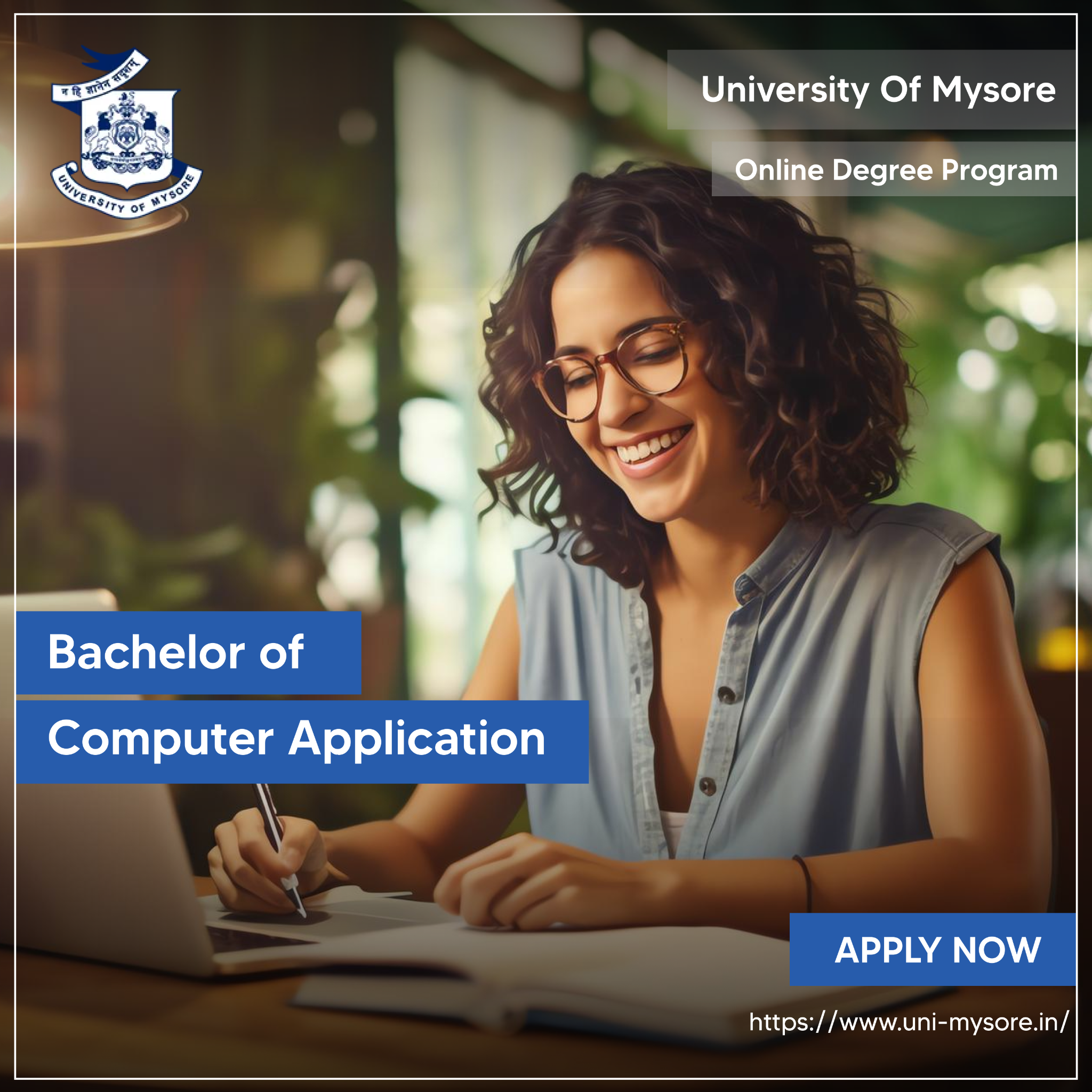 University18 Facebook ad: BCA Online Degree Program from India's top university.