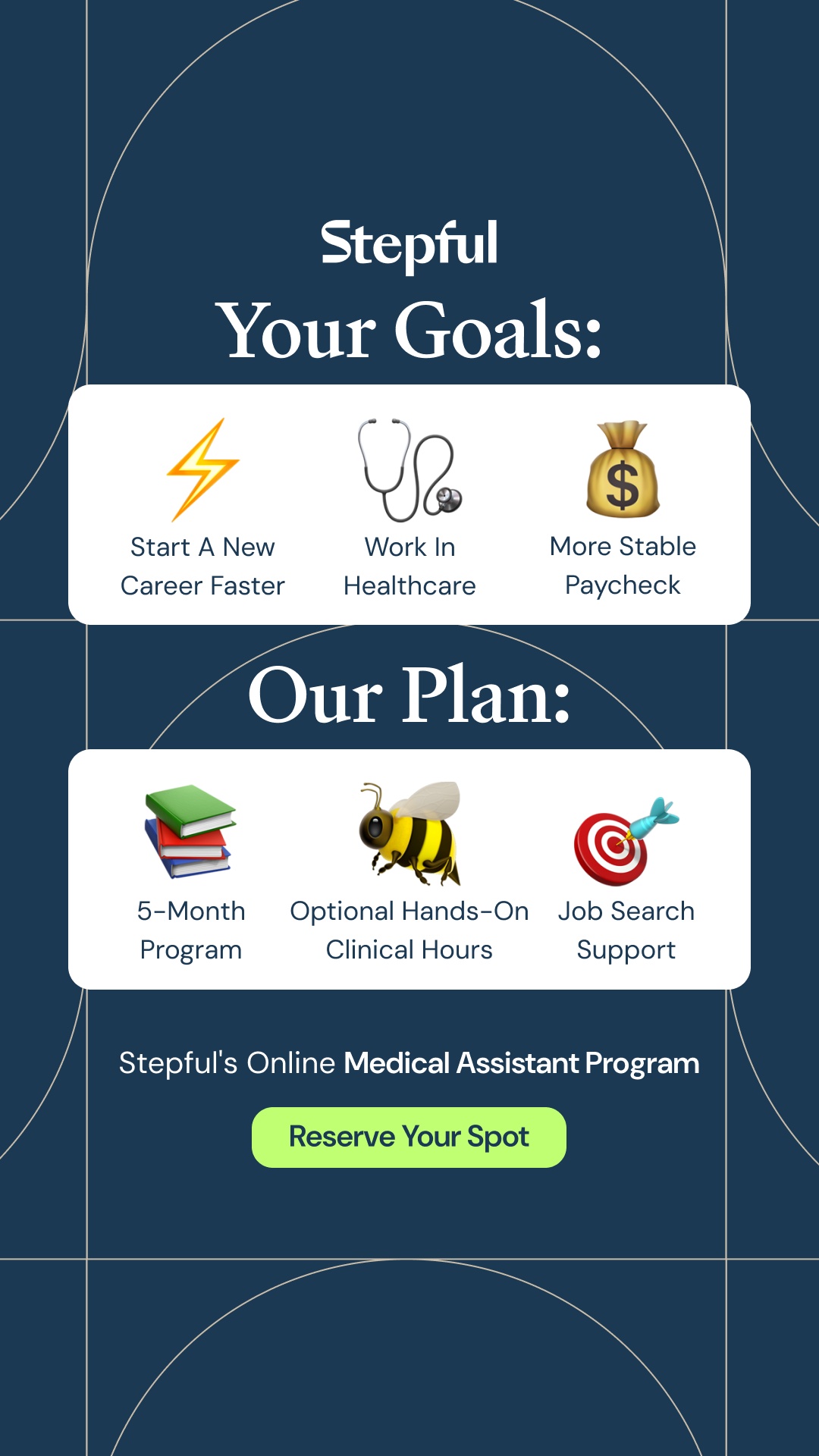 Stepful Facebook ad: Stand out from book-only pre-meds