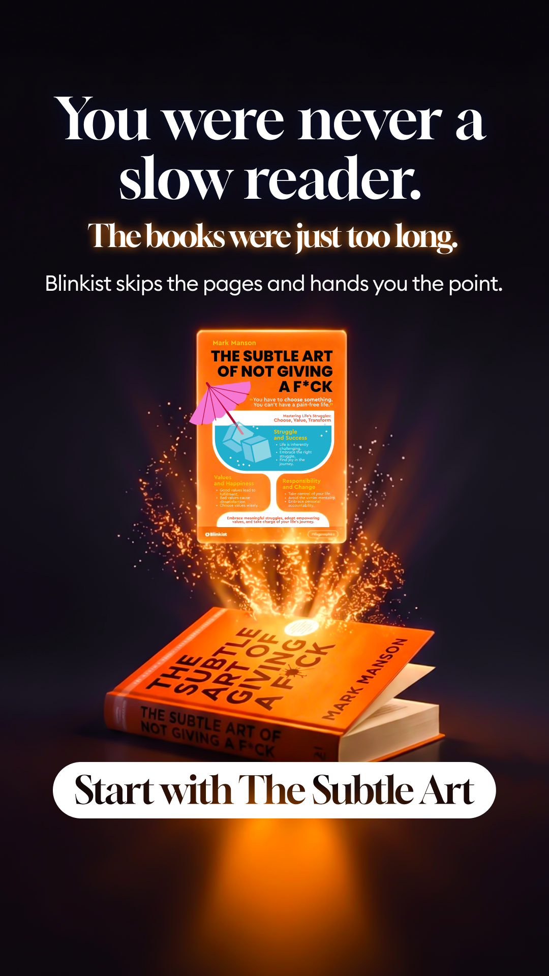 Blinkist Facebook ad