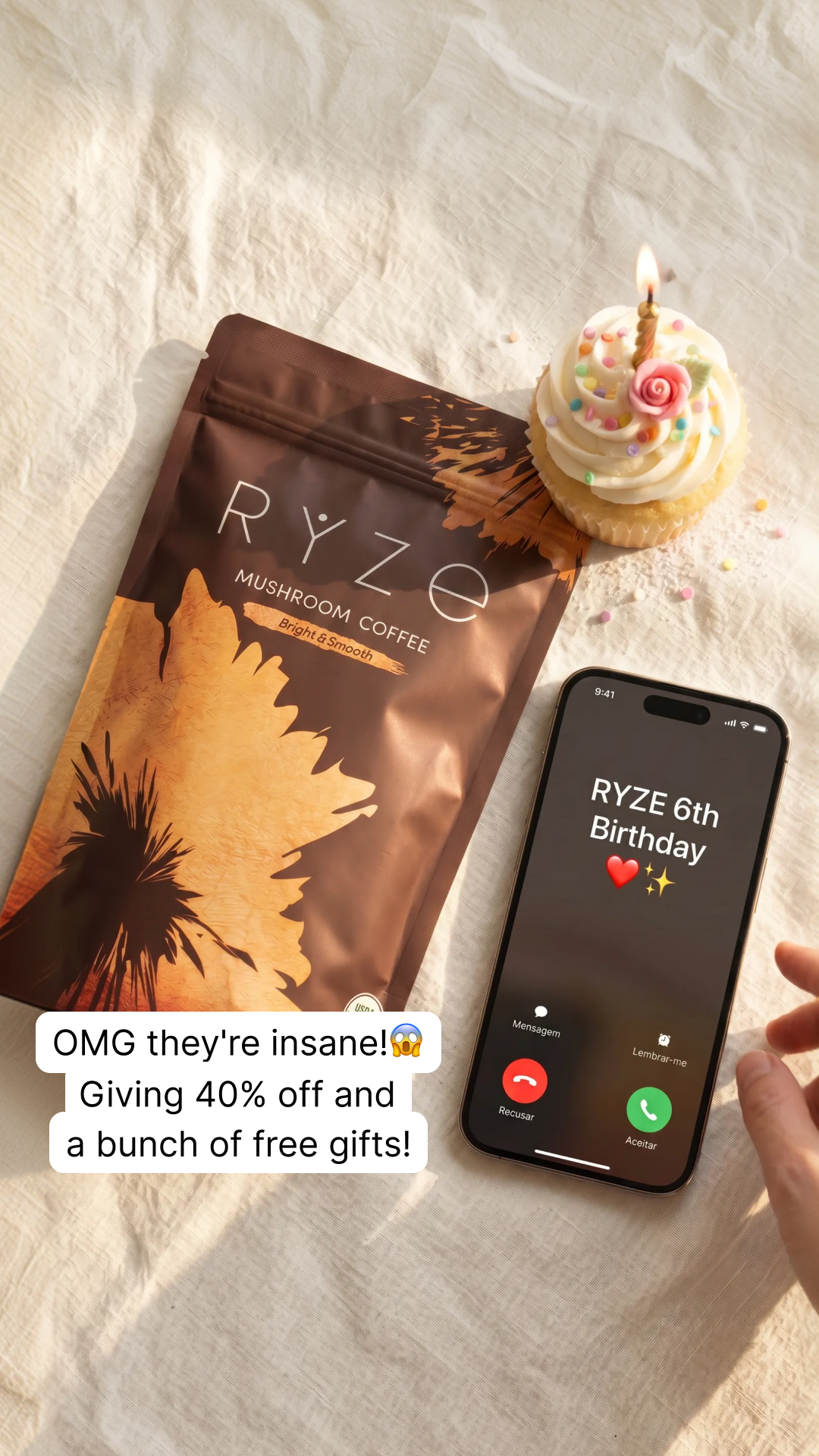 RYZE Superfoods Facebook ad