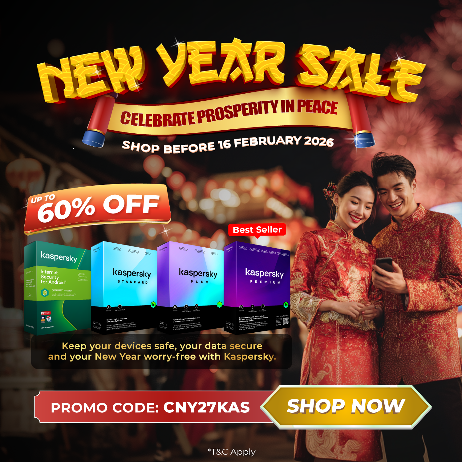 Antivirus365.net Facebook ad: New year, new glow, and stronger cyber protection