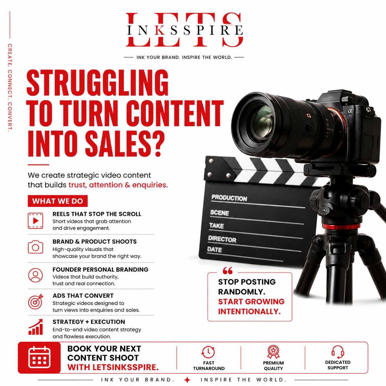 LetsInksspire Facebook ad: Struggling to turn content into sales?
