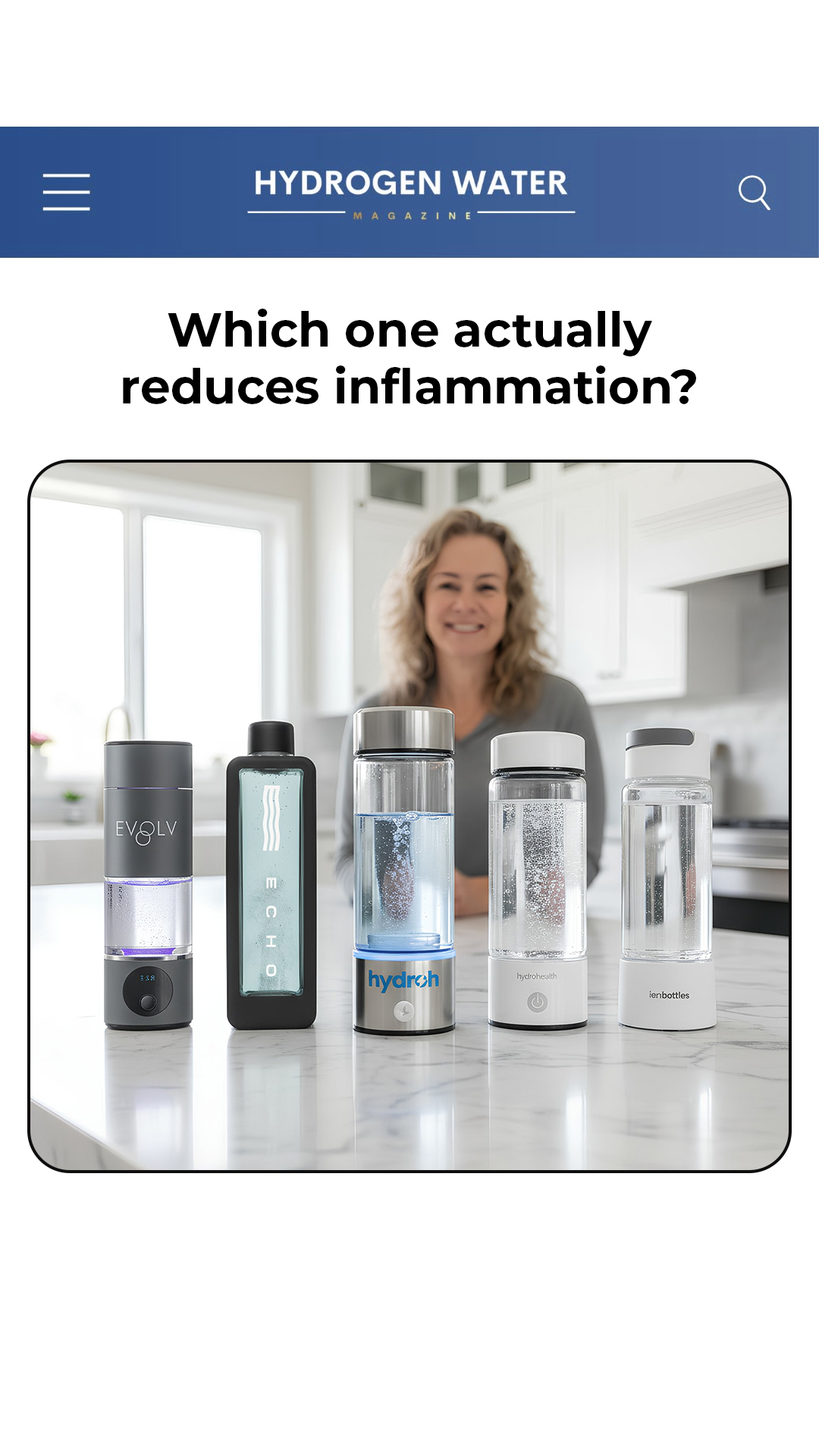 The Hydrogen Water Magazine Facebook ad