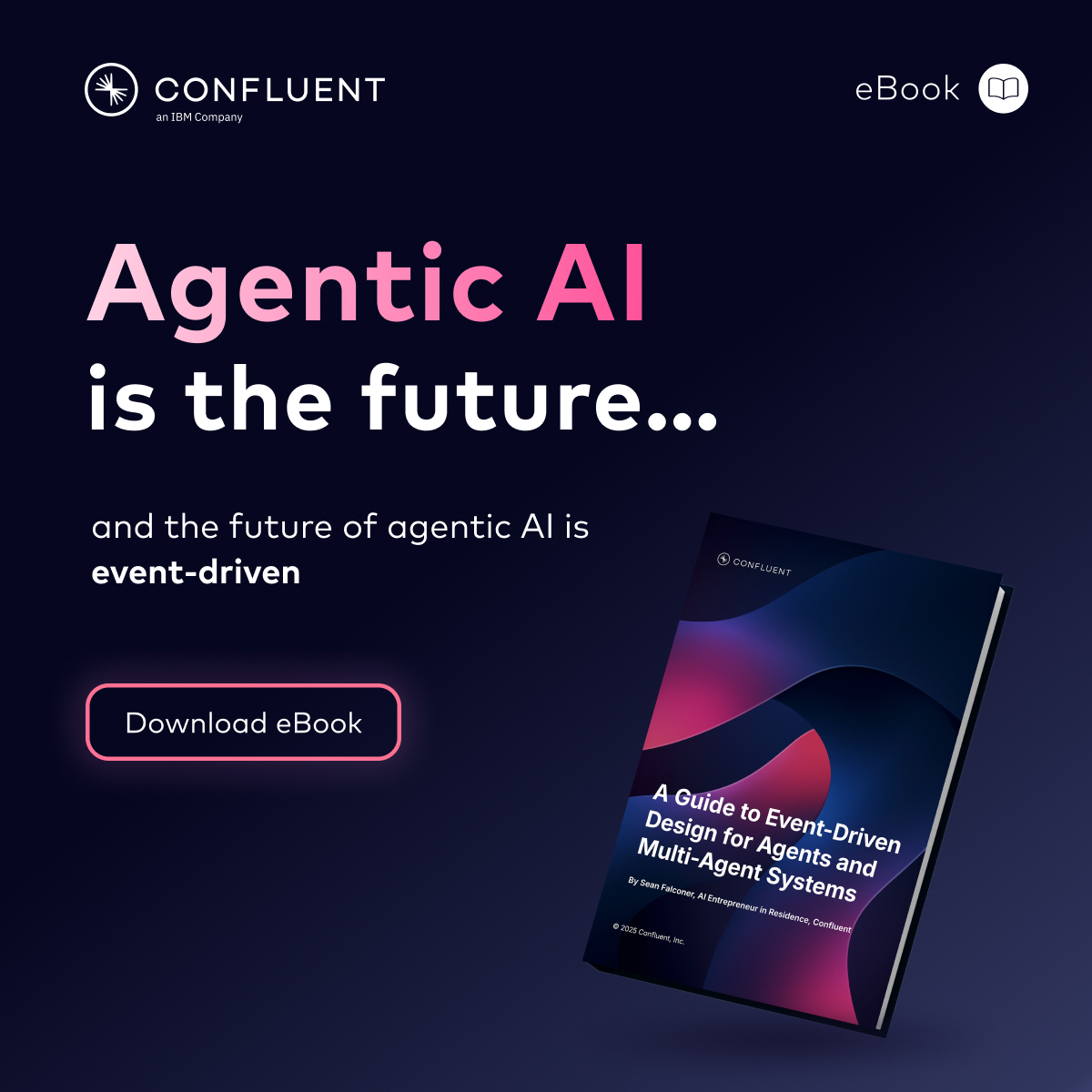Confluent Facebook ad: Agentic AI eBook