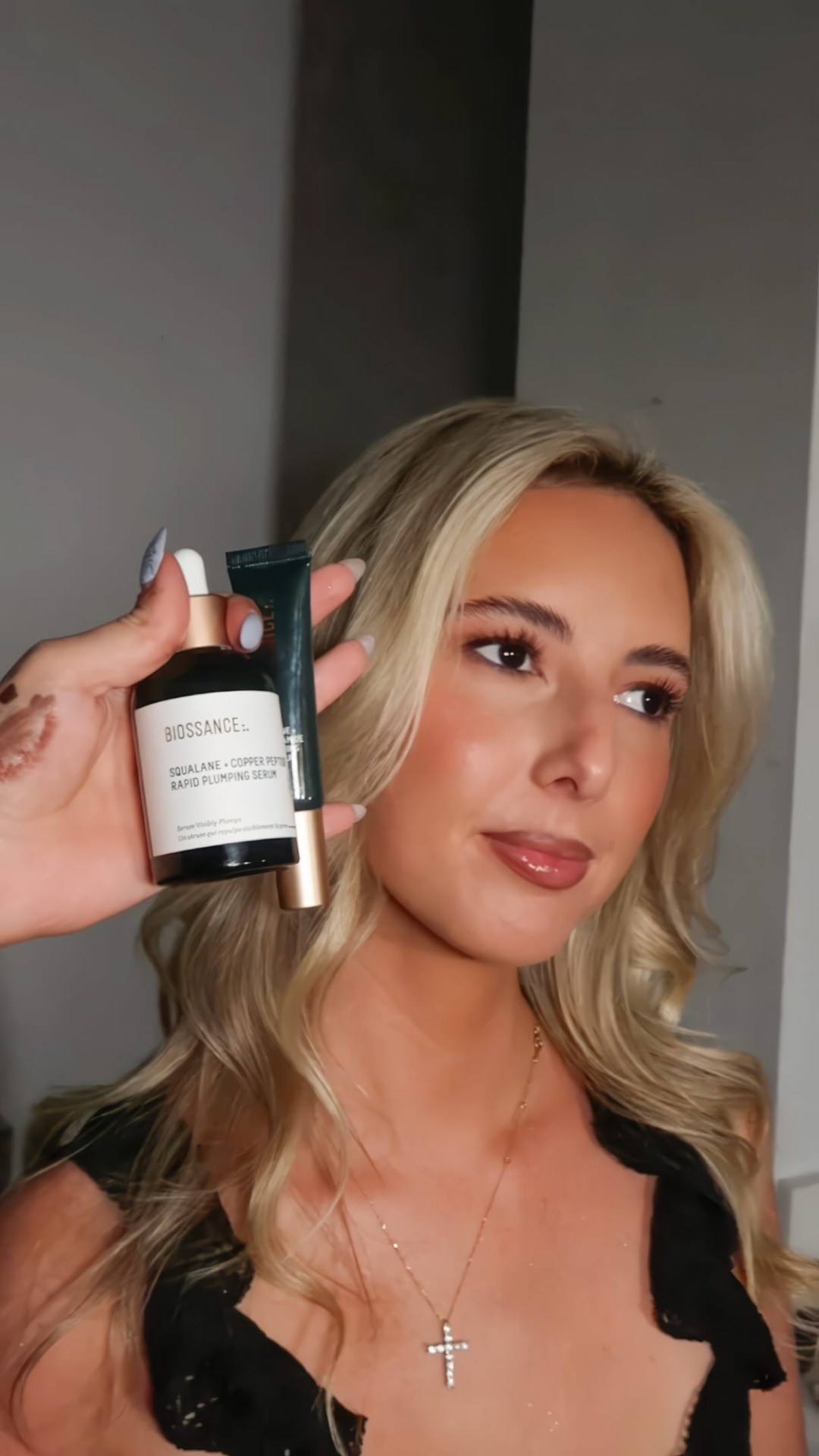 BIOSSANCE Facebook ad: Backstage at NYFW, the real show is skin…