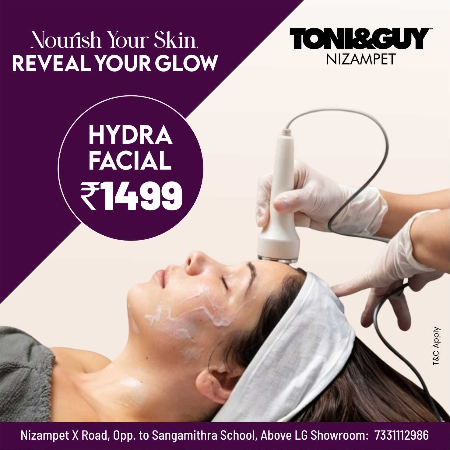 TONI&GUY-NIZAMPET Facebook ad: The Glow Everyone is Talking About.