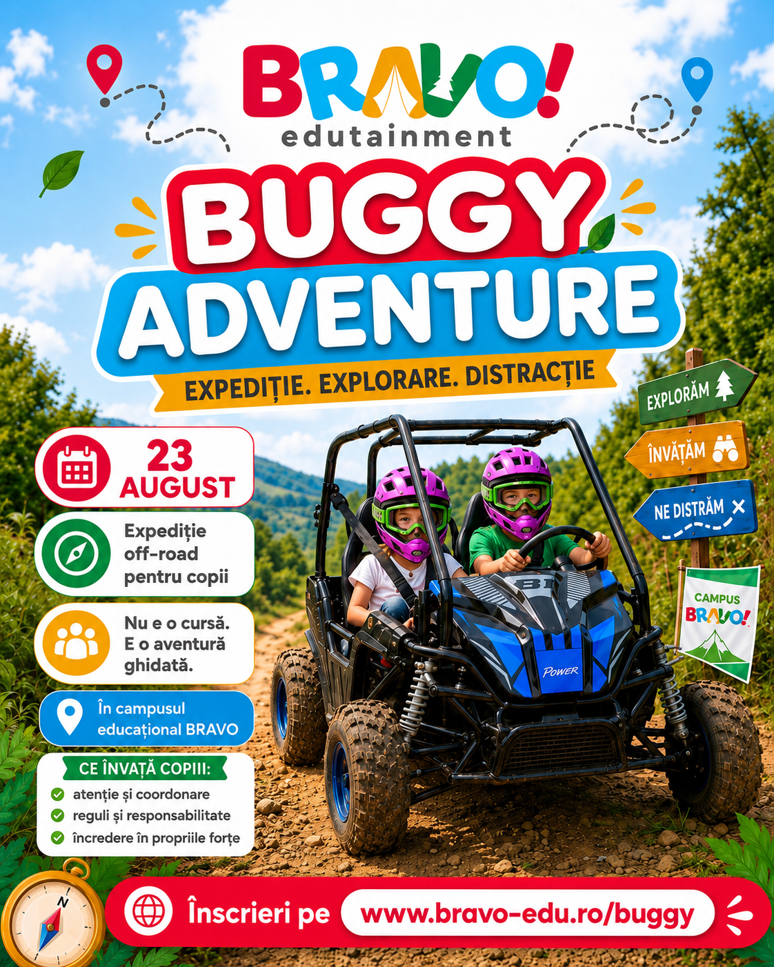 BRAVO edutainment Facebook ad: Copilul tău e gata de expediție?