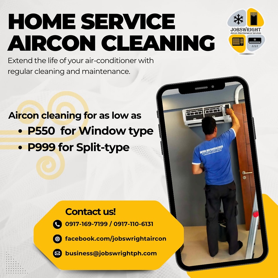 Jobswright Aircon Services - Laguna Facebook ad: Get a reliable aircon service with Jobswright Aircon…