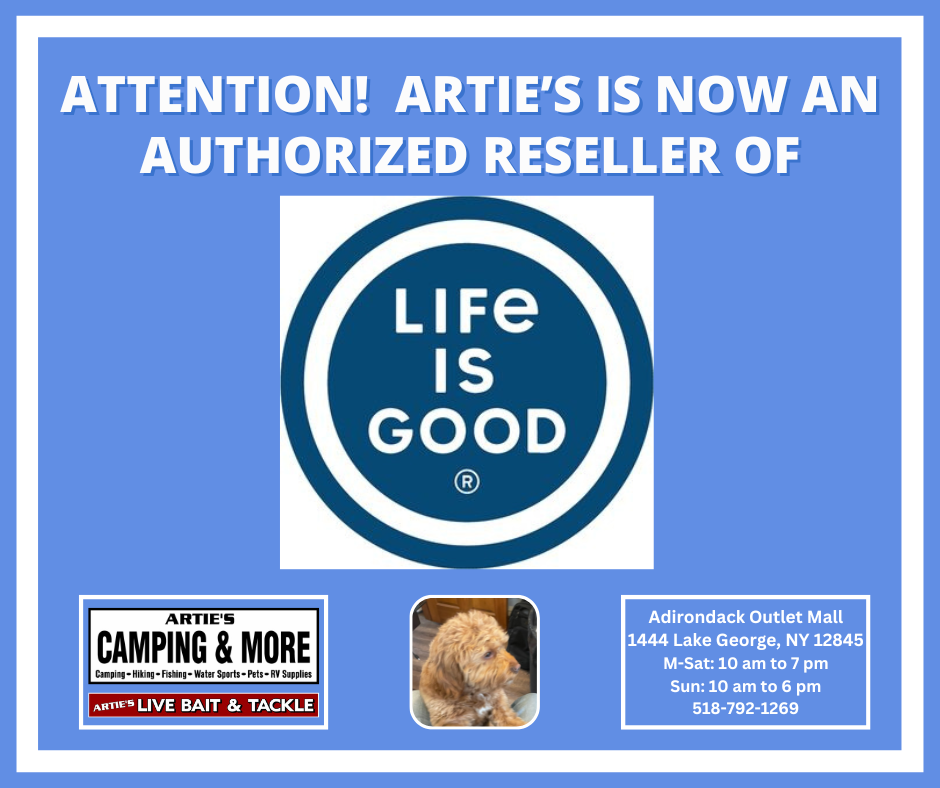 Artie's Camping & More Lake George Facebook ad: We now have Life Is Good