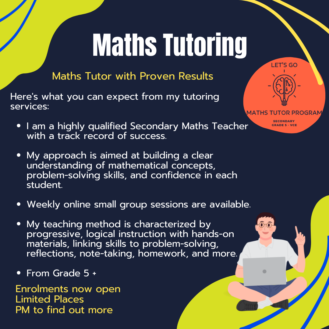 Maths Tutor Program Facebook ad: Chat on Messenger