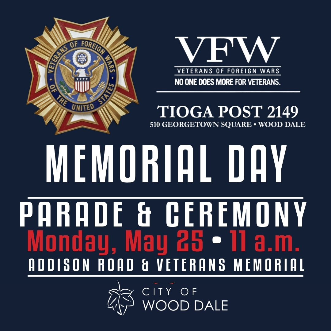 City of Wood Dale Facebook ad: Wood Dale Memorial Day Parade and Ceremony