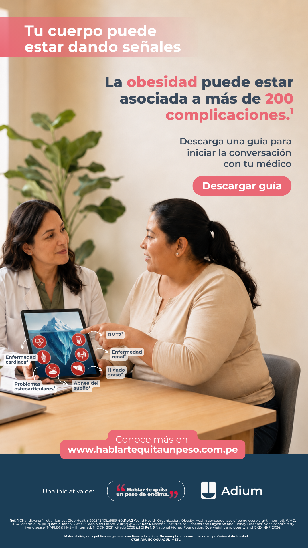 Adium Perú Facebook ad from Jul 9, 2026