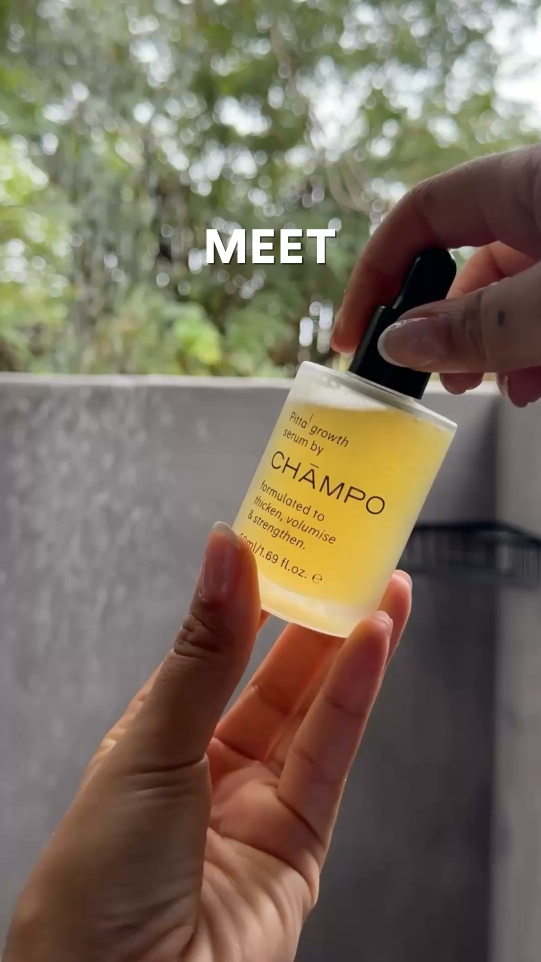 Chāmpo Haircare Facebook ad from Aug 25, 2026