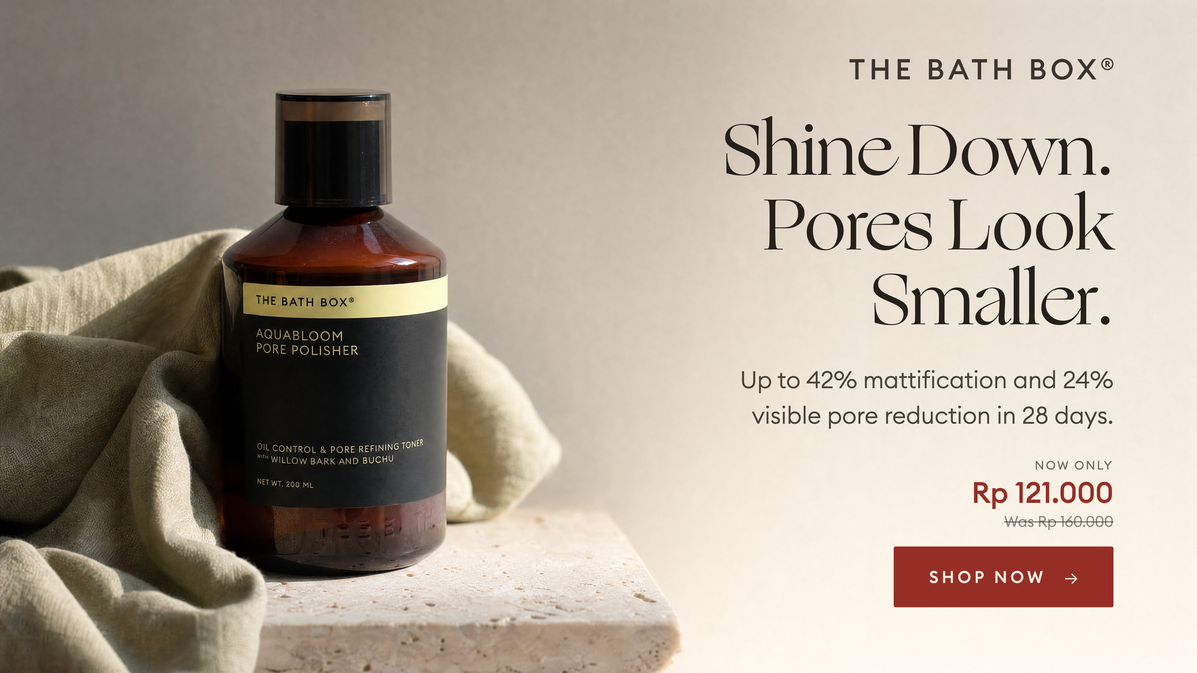 The Bath Box Facebook ad: 94% bilang: minyak under control