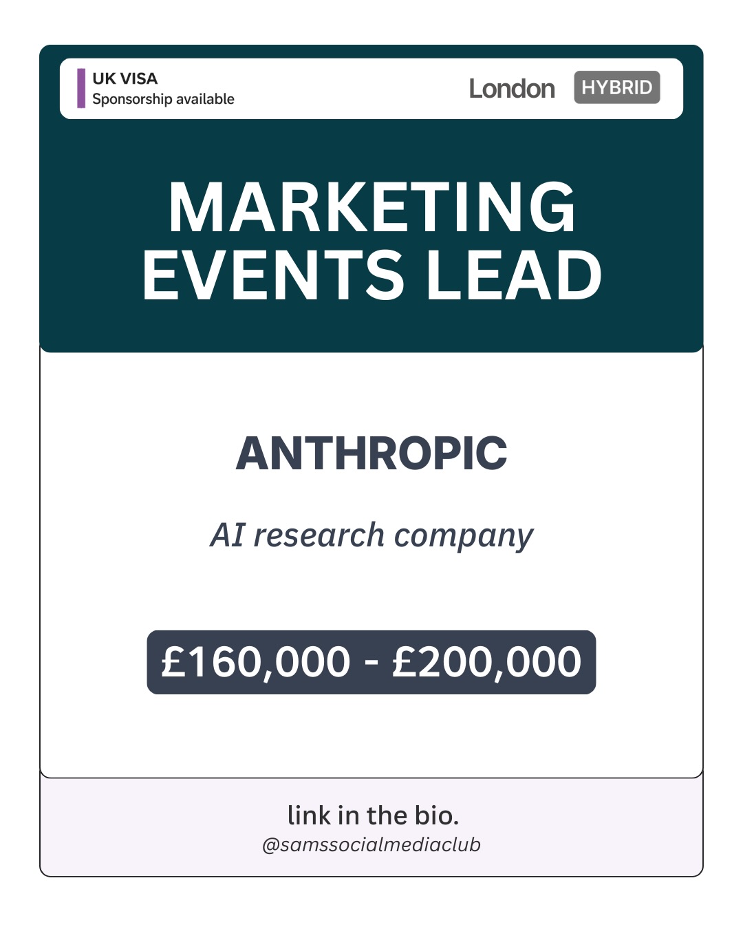 Sam's social media club. Facebook ad: 10 UK Social Media & Marketing Jobs with…