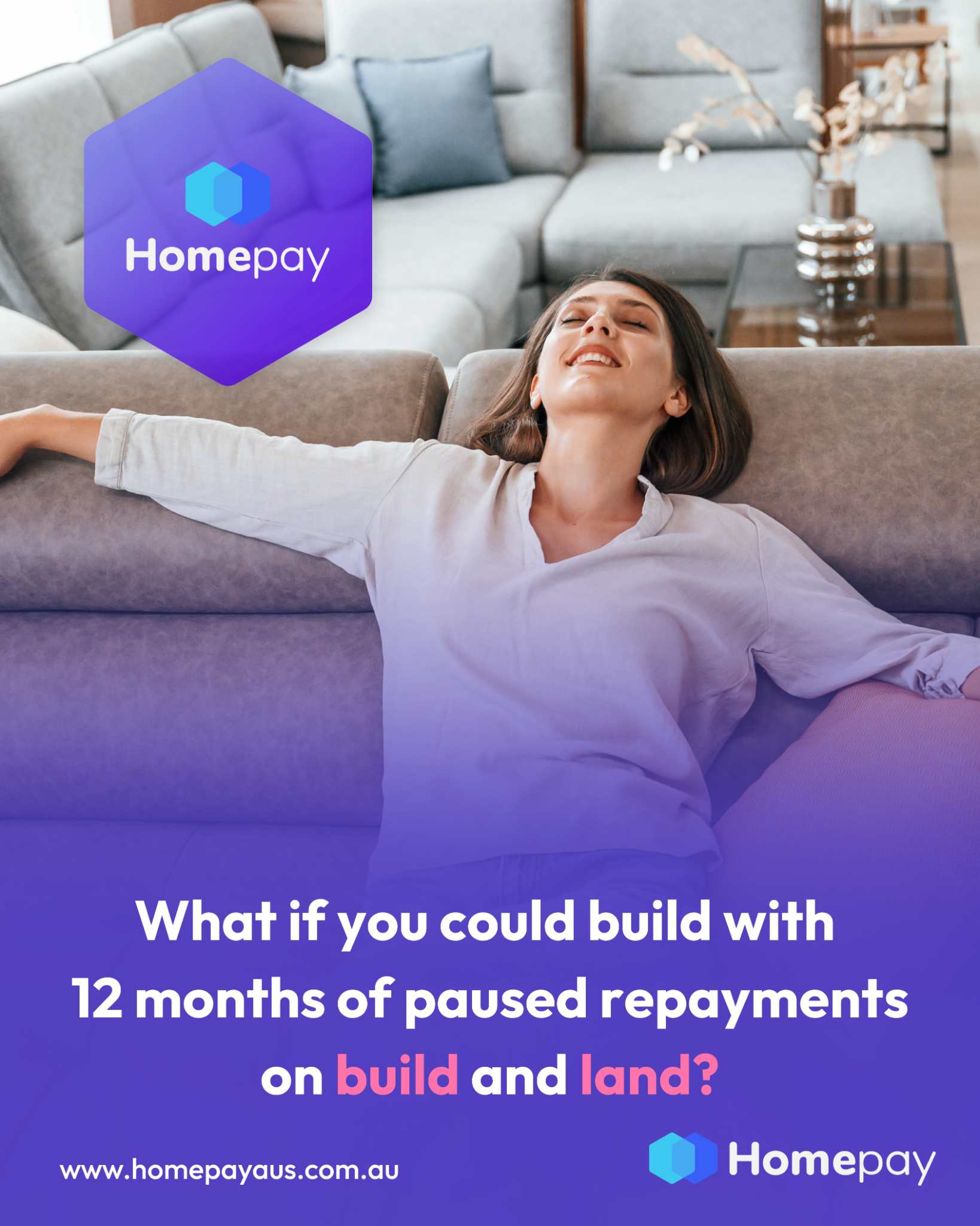 Homepay Facebook ad: Build now, Pay later
