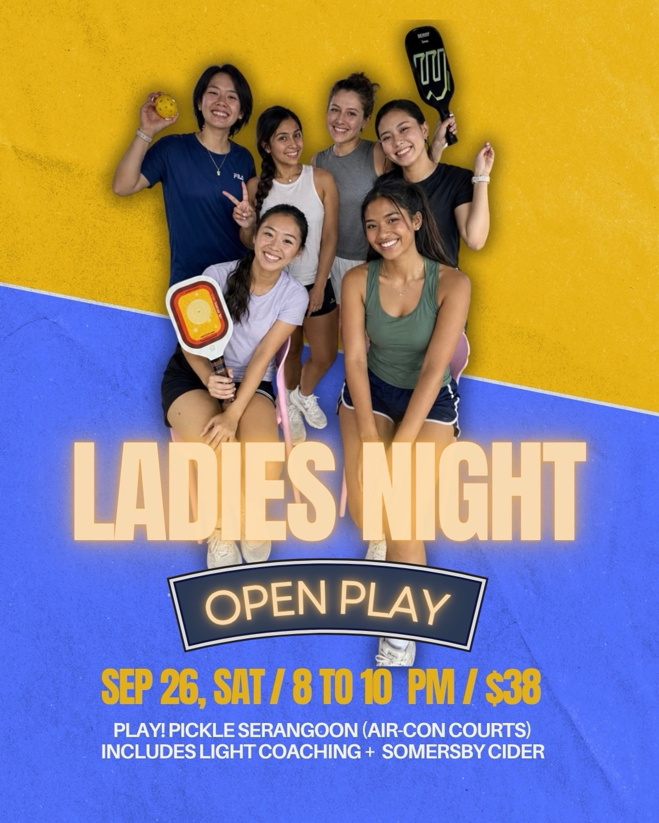 playpicklesg Facebook ad: Ladies Night is moving to SATURDAY