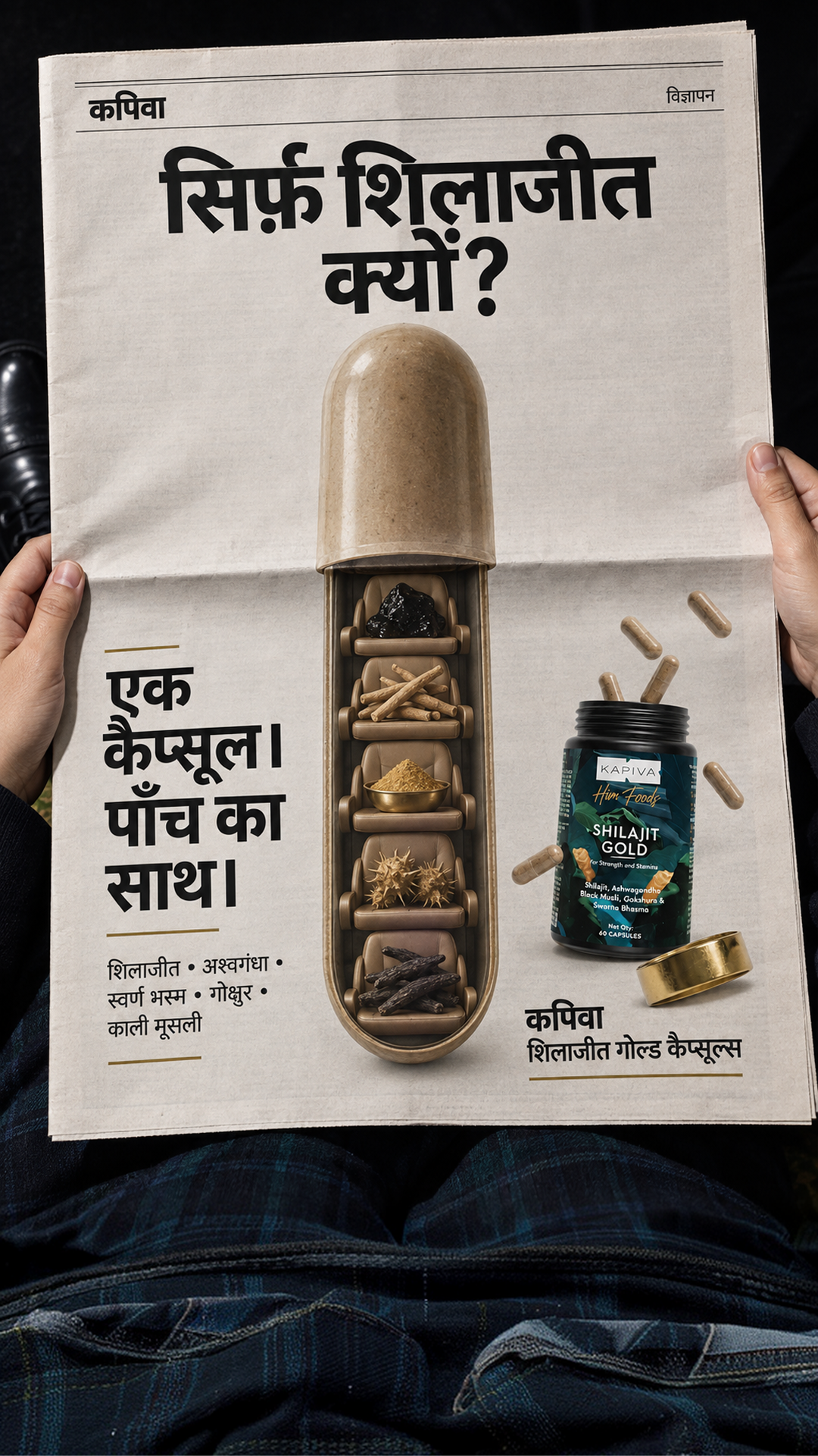 Kapiva Performance Facebook ad: Kapiva Shilajit gold for Muscle Building